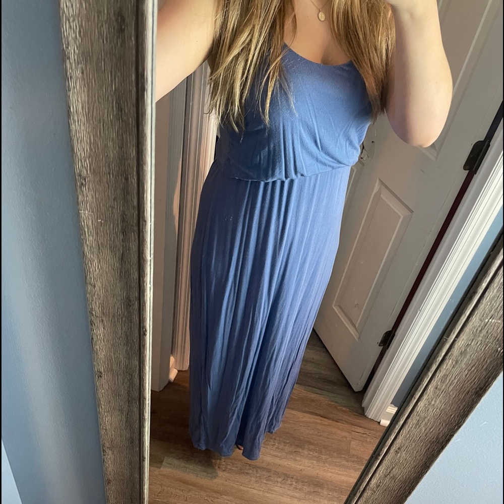 Blue flowy dress